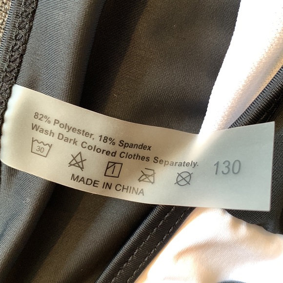 SHEIN Black & White Colorblock Cow Print 2 piece Swimsuit Bikini Girls Size 7-8 - Picture 5 of 8